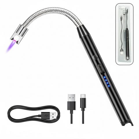USB Rechargeable Electric Arc Lighter – Flexible, Windproof |
