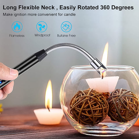 USB Rechargeable Electric Arc Lighter – Flexible, Windproof |